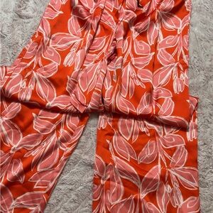 Floral Orange Women's Pants